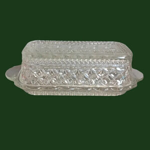 Anchor hocking vtg butter dish